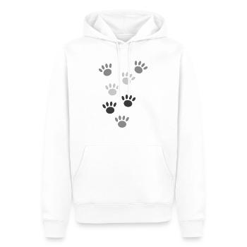 pattes de chien - Sweat à capuche Premium bio Homme - blanc - Devant - Nico (187cm)