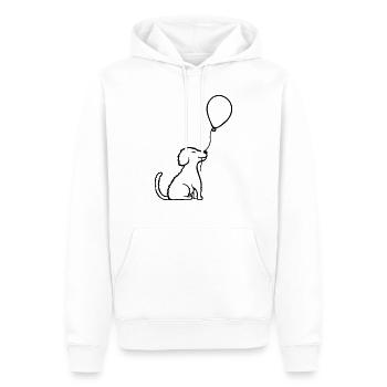 Sitting balloon dog cool - Men’s Premium Organic Hoodie - white - Front - Nico (187cm)