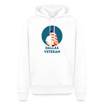 Dallas-Veteran - Männer Premium Bio Hoodie - Weiß - Vorne - Nico (187cm)
