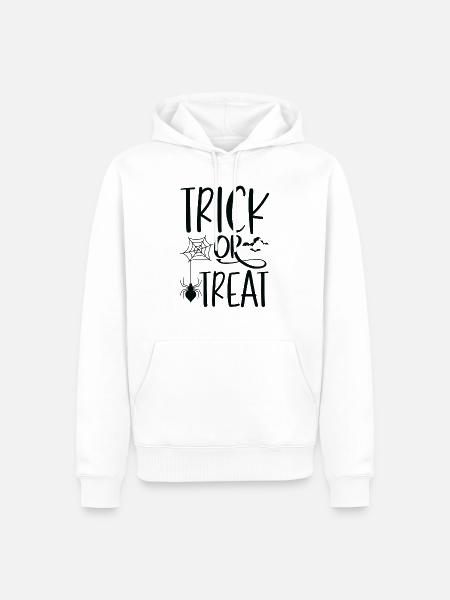 Trick Or Treat Halloween - Men’s Premium Organic Hoodie - white