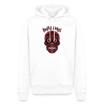 metal 5 - Sweat à capuche Premium bio Homme - blanc - Devant - Nico (187cm)