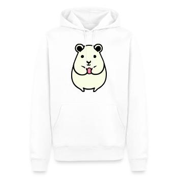 Hamster Cute Animal Rodent Animals Pet Vector 2 - Men’s Premium Organic Hoodie - white - Front - Nico (187cm)
