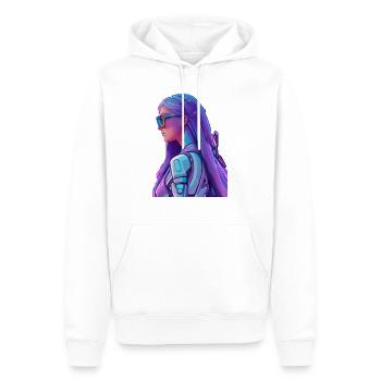 Space Fighter - Männer Premium Bio Hoodie - Weiß - Vorne - Nico (187cm)
