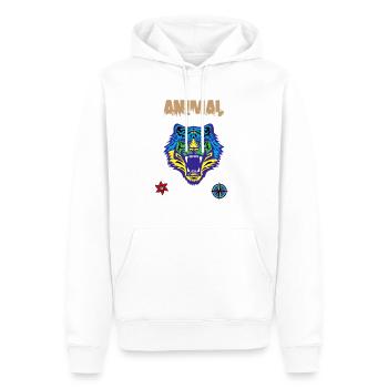 Bengalische Tiger-Kratzkralle - Männer Premium Bio Hoodie - Weiß - Vorne - Nico (187cm)