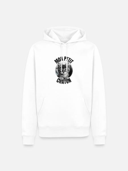 Mon petit Chaton ! - Sweat à capuche Premium bio Homme - blanc