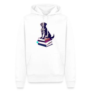 Hunde Bücher Labrador Buch Hund Lesen Hundehalter - Männer Premium Bio Hoodie - Weiß - Vorne - Nico (187cm)