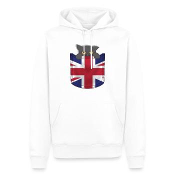 british cat pocket - Men’s Premium Organic Hoodie - white - Front - Nico (187cm)