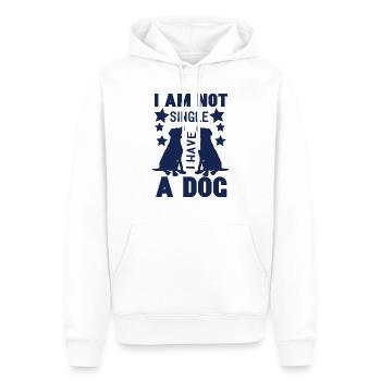 i am not single - Männer Premium Bio Hoodie - Weiß - Vorne - Nico (187cm)