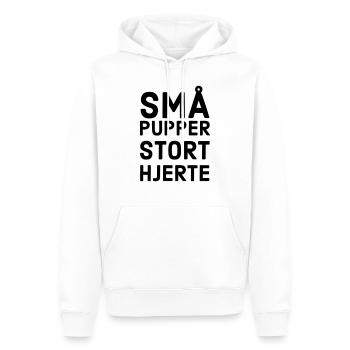 Kleine Titten, großes Herz - Männer Premium Bio Hoodie - Weiß - Vorne - Nico (187cm)