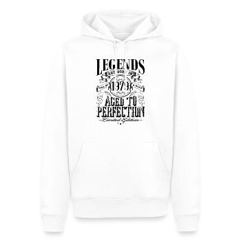 Vintage Born One Month 1979 Birthday - Men’s Premium Organic Hoodie - white - Front - Nico (187cm)