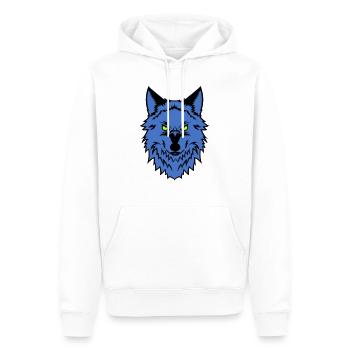 wolf - Männer Premium Bio Hoodie - Weiß - Vorne - Nico (187cm)