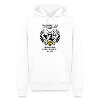 L’énergie nucléaire allemande pour le monde - Sweat à capuche Premium bio Homme - blanc - Devant - Nico (187cm)