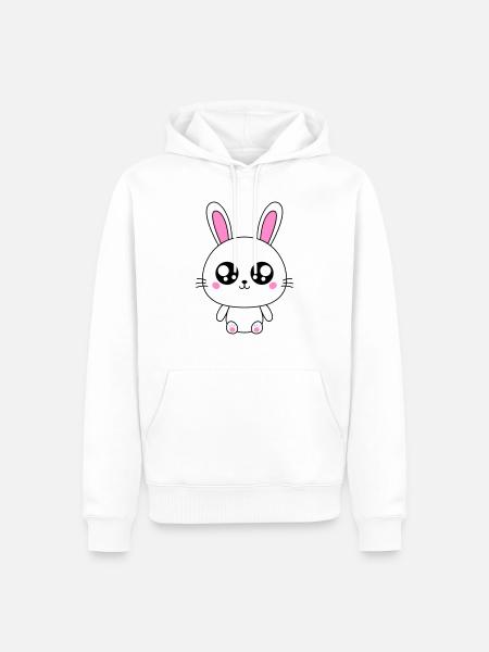 Cute Rabbit - Men’s Premium Organic Hoodie - white