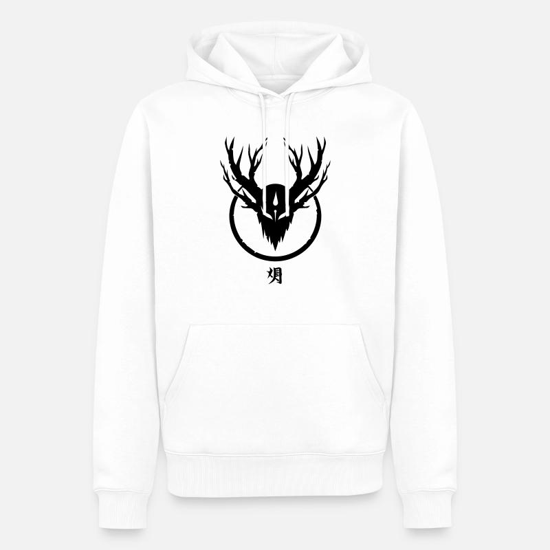 Waldgeist - Männer Premium Bio Hoodie - Weiß