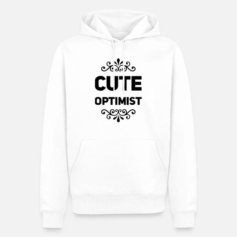 Cadeau de baptême - Sweat à capuche Premium bio Homme - blanc