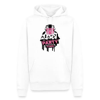 Lustige Party Time Milch Kuh Graffiti Tier Zitat - Männer Premium Bio Hoodie - Weiß - Vorne - Nico (187cm)