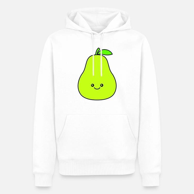 birne comic - Männer Premium Bio Hoodie - Weiß