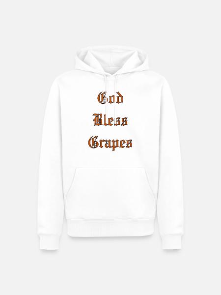 GodBlessGrapes - Men’s Premium Organic Hoodie - white