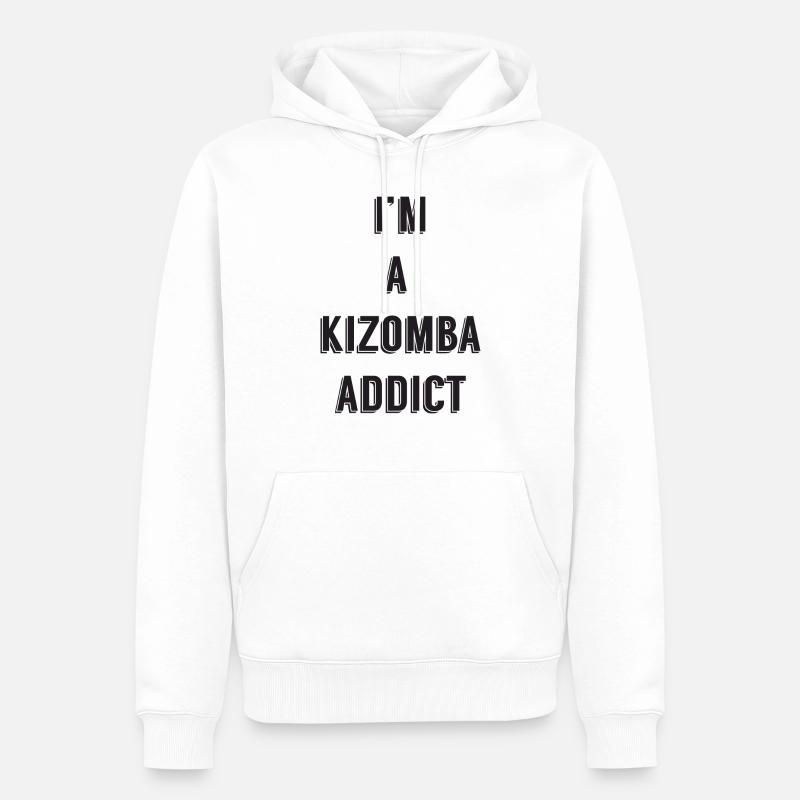 im a kizomba addict - Sweat à capuche Premium bio Homme - blanc