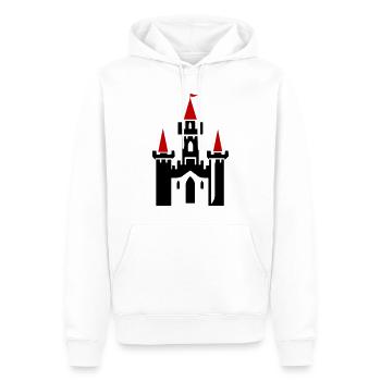 Schloss Symbol Burg Ritterburg - Männer Premium Bio Hoodie - Weiß - Vorne - Nico (187cm)