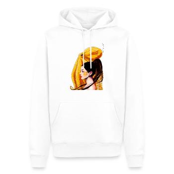 Yellow-ringed octopus - Sweat à capuche Premium bio Homme - blanc - Devant - Nico (187cm)