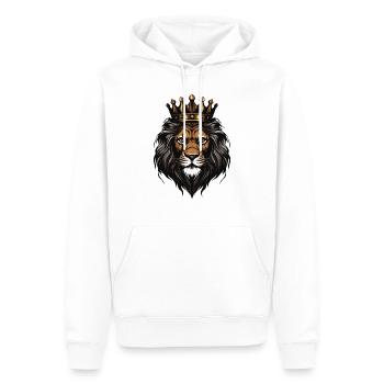 Löwe Krone - Männer Premium Bio Hoodie - Weiß - Vorne - Nico (187cm)