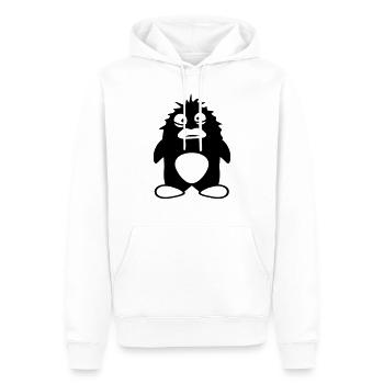 Süßer Pinguin Guckt Dumm Verrückt Komischer Blick - Männer Premium Bio Hoodie - Weiß - Vorne - Nico (187cm)