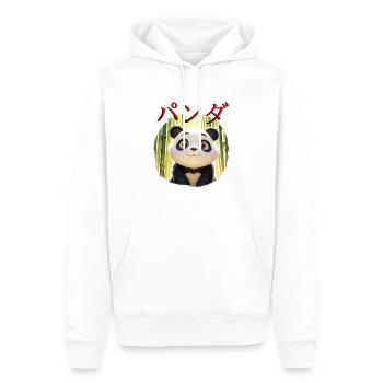 Niedliches Panda-Design - Männer Premium Bio Hoodie - Weiß - Vorne - Nico (187cm)