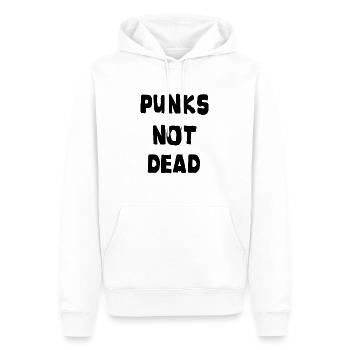 Punkrock Punker Musik Retro Punks Punk Never Dies - Männer Premium Bio Hoodie - Weiß - Vorne - Nico (187cm)