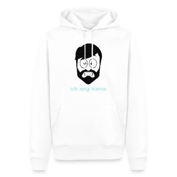 Ich zeig Kante - Männer Premium Bio Hoodie - Weiß - Vorne - Nico (187cm)