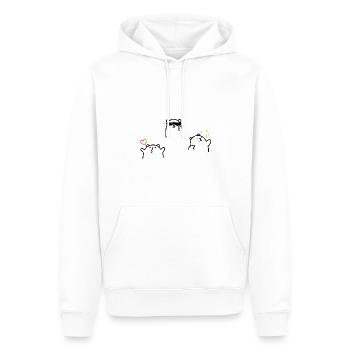 Gute Energie Bären Bärenliebe Kuschel Liebe Paar - Männer Premium Bio Hoodie - Weiß - Vorne - Nico (187cm)