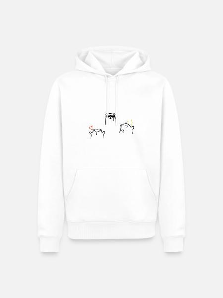 Gute Energie Bären Bärenliebe Kuschel Liebe Paar - Männer Premium Bio Hoodie - Weiß
