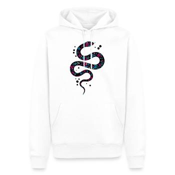 Schwarze schöne Schlange mit Muster Geschenk - Männer Premium Bio Hoodie - Weiß - Vorne - Nico (187cm)