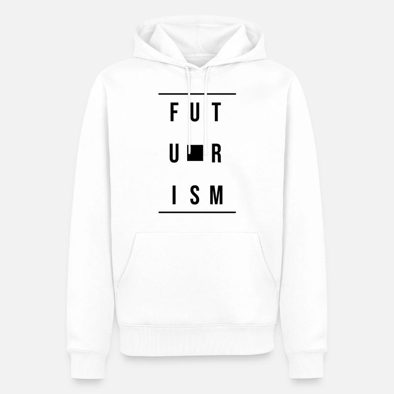 futurisme - Sweat à capuche Premium bio Homme - blanc
