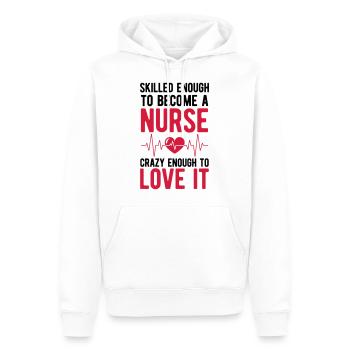 Krankenschwester - Männer Premium Bio Hoodie - Weiß - Vorne - Nico (187cm)