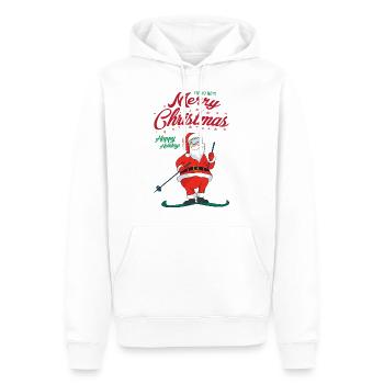 Thème noël père noël père noël - Sweat à capuche Premium bio Homme - blanc - Devant - Nico (187cm)