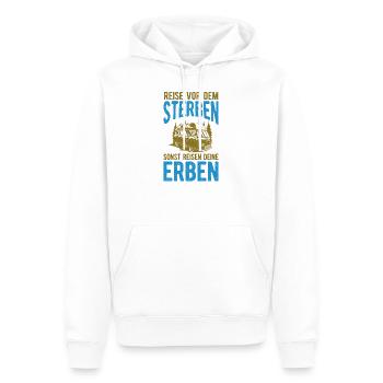 Renter Camping Geschenk - Männer Premium Bio Hoodie - Weiß - Vorne - Nico (187cm)