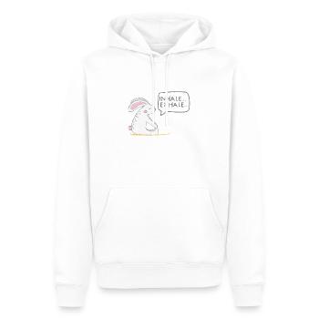 Yoga YOGA inhaler exhaler le lièvre - Sweat à capuche Premium bio Homme - blanc - Devant - Nico (187cm)