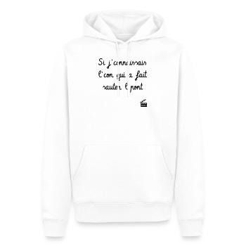 La Septième Compagnie - Réplique culte - Sweat à capuche Premium bio Homme - blanc - Devant - Nico (187cm)