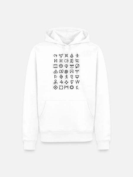 Viking symbols - Men’s Premium Organic Hoodie - white
