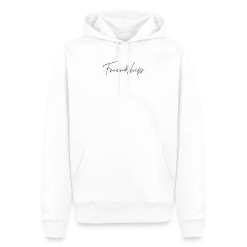 Friendship - Freundschaft - Männer Premium Bio Hoodie - Weiß - Vorne - Nico (187cm)