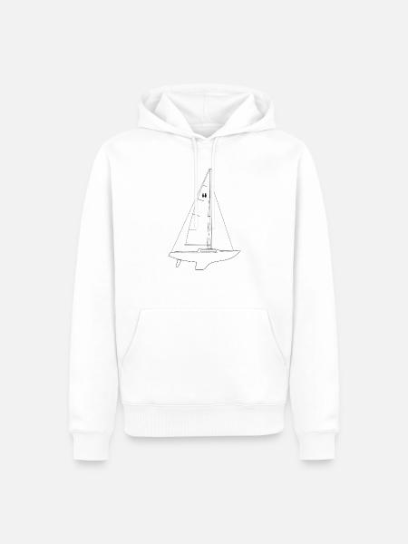 H-Boot Riss - Männer Premium Bio Hoodie - Weiß