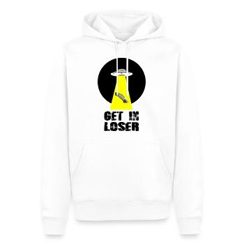 Get In Loser White Ufo Cybertruck Mars - Männer Premium Bio Hoodie - Weiß - Vorne - Nico (187cm)