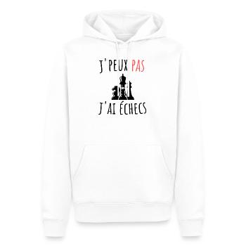 j'peux pas j'ai échecs cadeau anniversaire humour - Sweat à capuche Premium bio Homme - blanc - Devant - Nico (187cm)