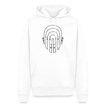 tête - Sweat à capuche Premium bio Homme - blanc - Devant - Nico (187cm)