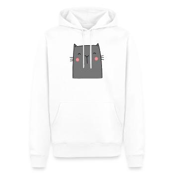 Cat Kitten Hangover I Cadeau pour des amis de chat - Sweat à capuche Premium bio Homme - blanc - Devant - Nico (187cm)
