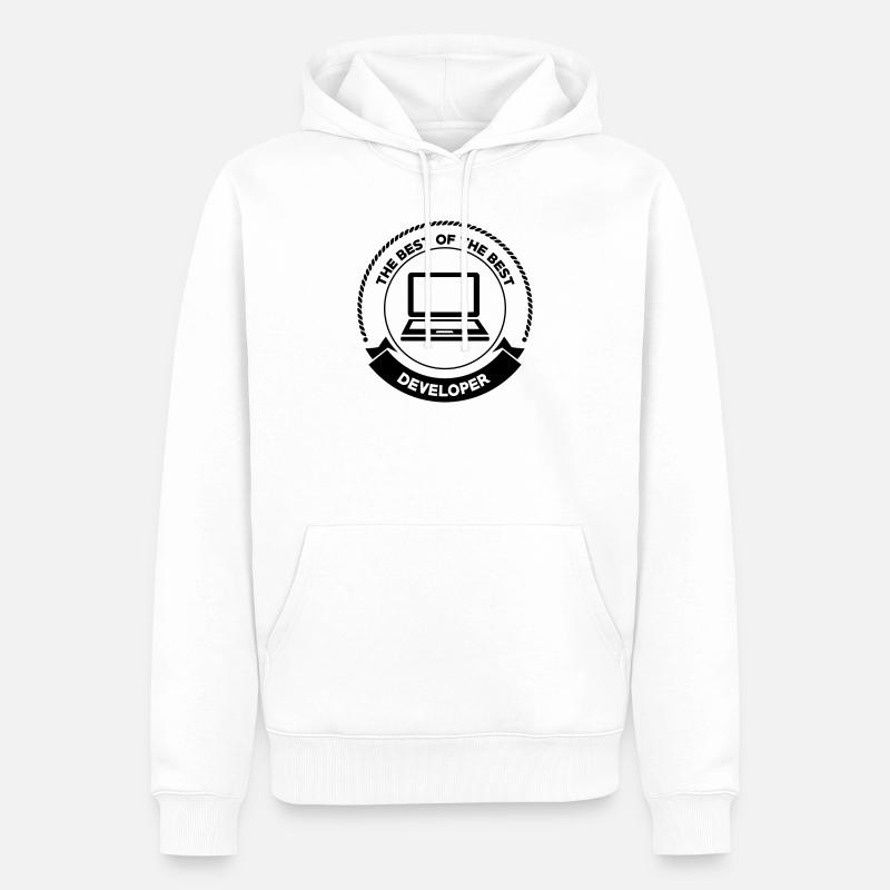 Developer - Männer Premium Bio Hoodie - Weiß