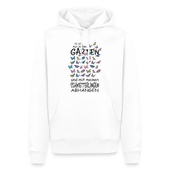 Schmetterlinge und mein Garten - Männer Premium Bio Hoodie - Weiß - Vorne - Nico (187cm)