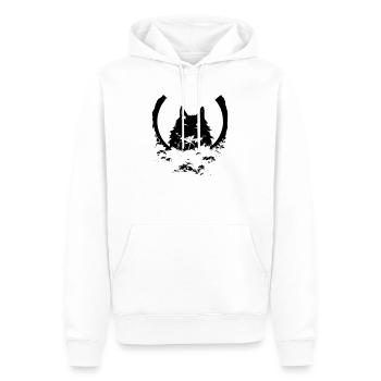 Wolf in the moon - Men’s Premium Organic Hoodie - white - Front - Nico (187cm)