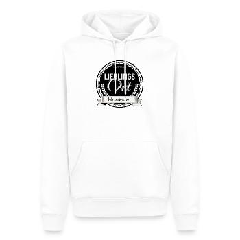 Lieblingsort Hooksiel - Männer Premium Bio Hoodie - Weiß - Vorne - Nico (187cm)